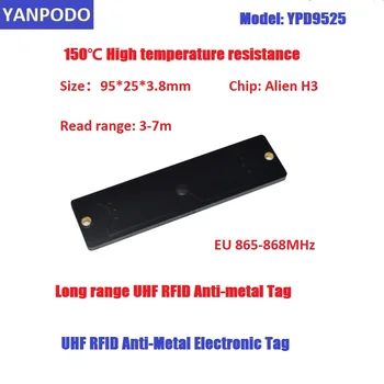 Yanpodo UHF RFID EU 865-868MHz pasyvus Alien H3 anti-metalinis vandeniui atsparus žymuo ilgo nuotolio 3-7m darbas su atsargų stebėjimu