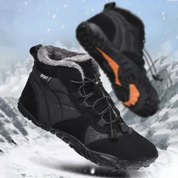 Žieminiai šilti bėgimo basomis batai Moterys Vyrai Guminiai aukštakulniai aulinukai Neperšlampami neslystantys kvėpuojantys Žygio laipiojimas